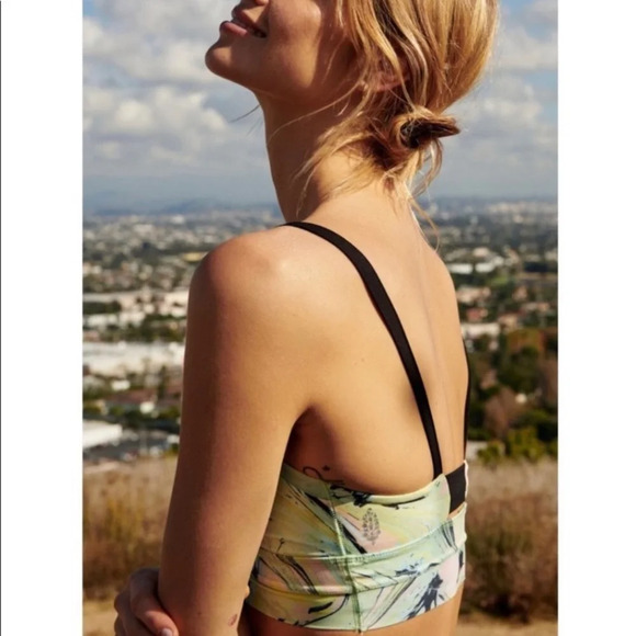 Free People Movement Lose your Marbles lemon zest sports bra NWT - Picture 6 of 12